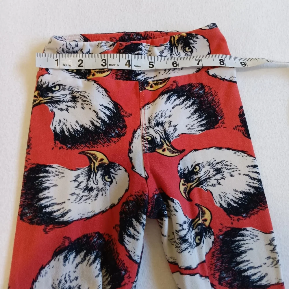 LuLaRoe Kids Sz S/M Red and White Bald Eagles